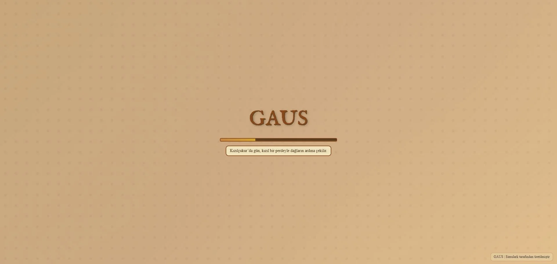 GAUS — 3D Gez yükleme ekranı